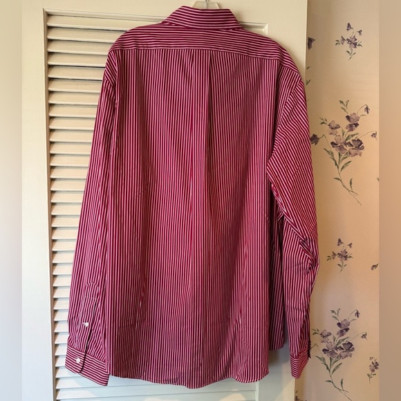 Ralph Lauren Custom Fit Red & White Stripe Button Down in XXL - Picture 3 of 4